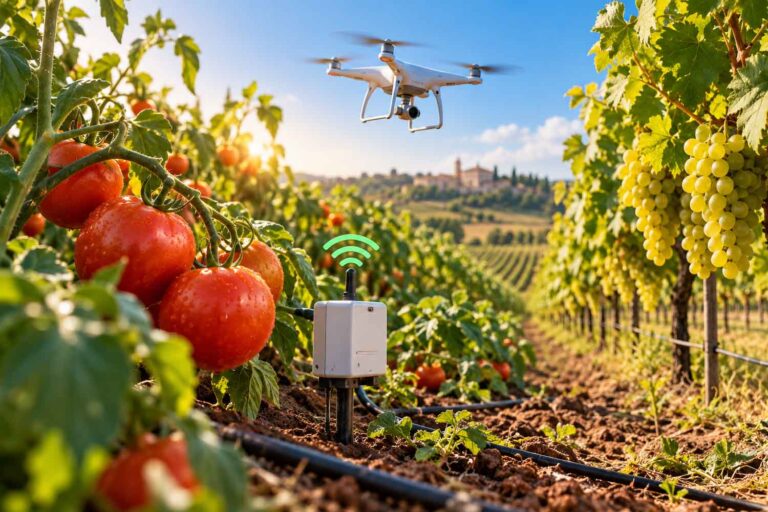 Capteurs dans le sol et drones sur les tomates : voici comment ils économisent jusqu'à 15 % d'eau dans les Pouilles