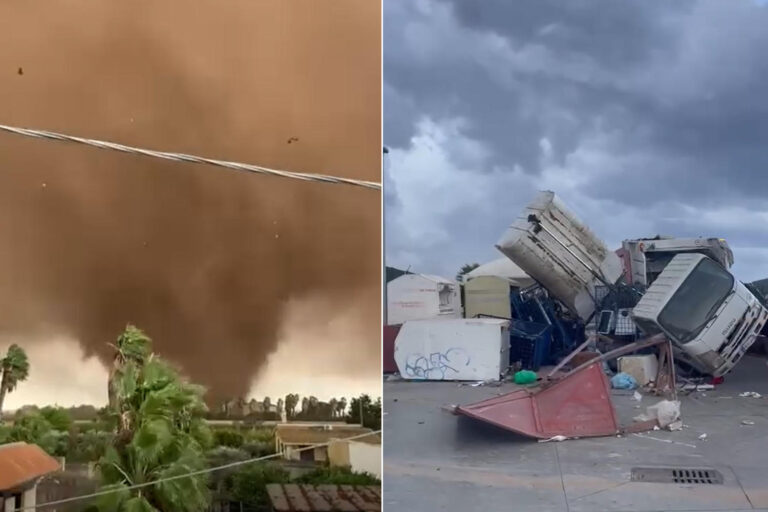 Une double trombe dévaste la région de Trapani : une école endommagée et des voitures renversées, des enfants sont blessés