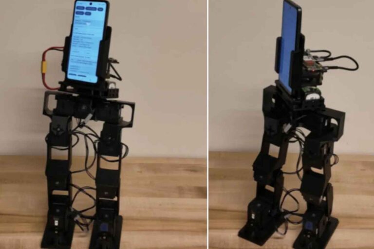 Votre ancien smartphone peut devenir le cerveau d'un robot humanoïde qui marche (et suit les gens)