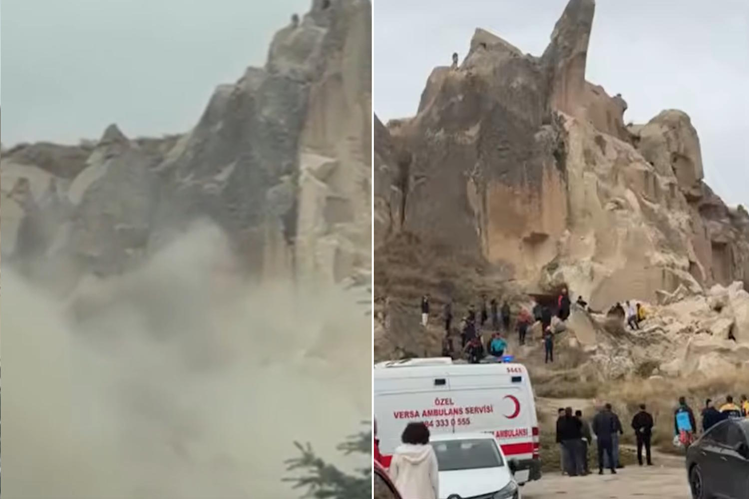 crollo camini delle fate cappadocia